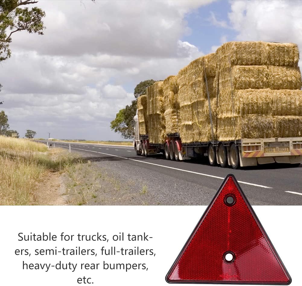 Red Triangle Reflector Set - ECE Trailer Caravan & Recovery Vehicle Safety Reflectors