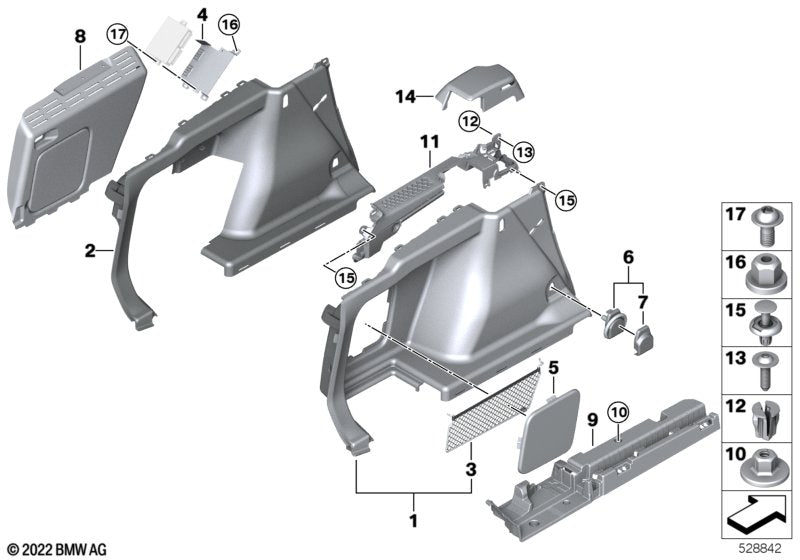 BMW & MINI Push Fit Expanding Trim Rivet - Interior & Body Panel Fastener 07147401727