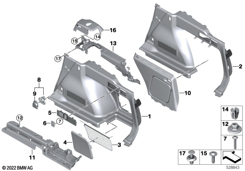 BMW & MINI Push Fit Expanding Trim Rivet - Interior & Body Panel Fastener 07147401727