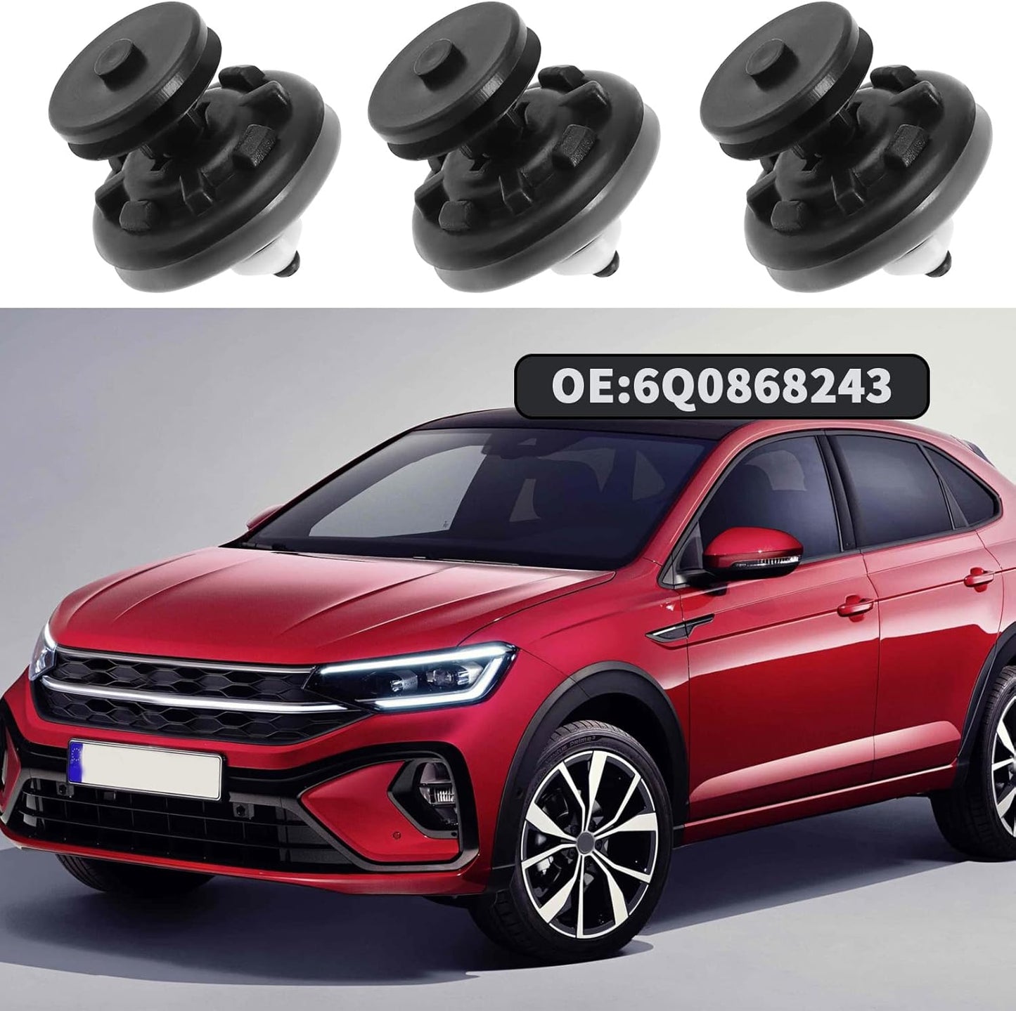 VW Door Card Panel Interior Trim Clips VAG - 6Q0868243