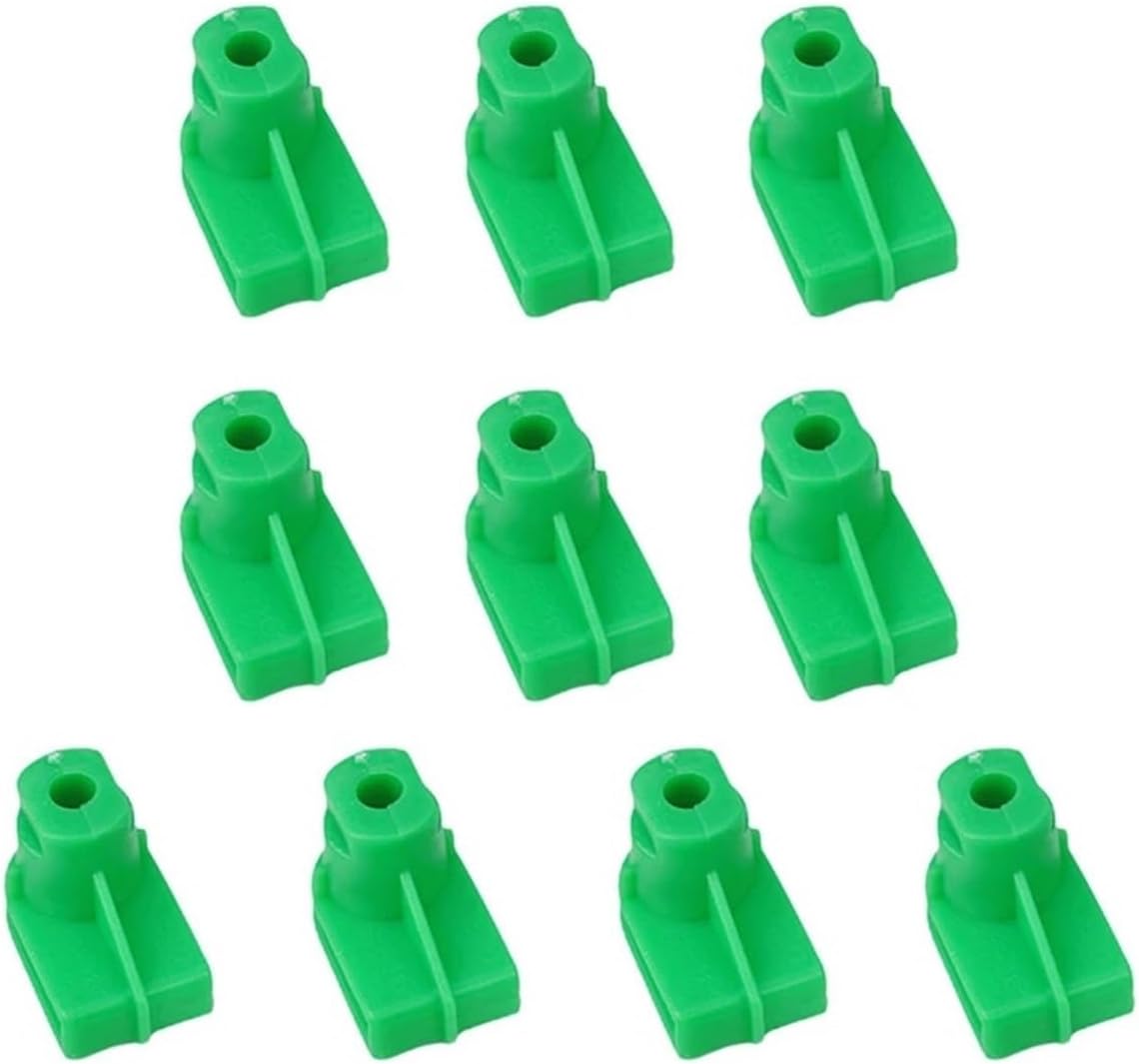 Green Plastic Spire C-Clip - Bumper & Trim Panel Fastener