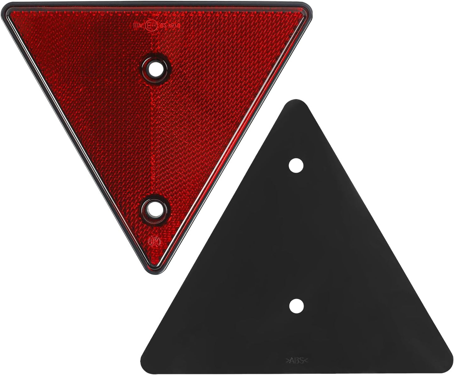 Red Triangle Reflector Set - ECE Trailer Caravan & Recovery Vehicle Safety Reflectors