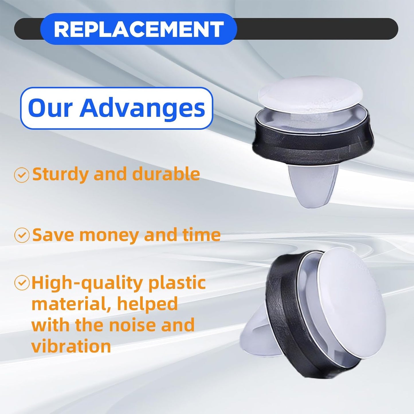 Land Rover & Ford 9mm Trim Panel Clip with Rubber Seal - Door Card Fastener LR013135