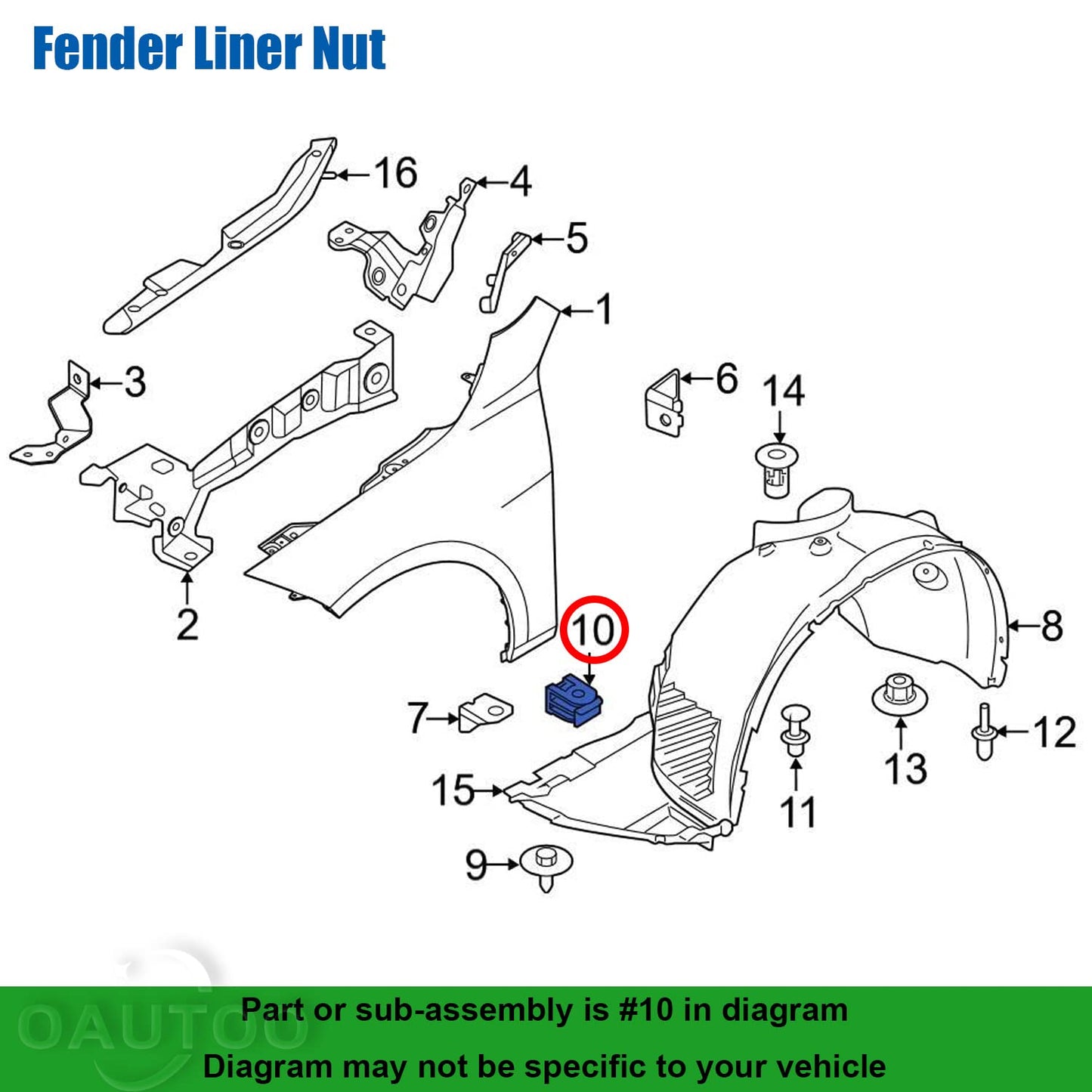 BMW & MINI Plastic Bodywork C-Clip Screw Grommet - 07147311312