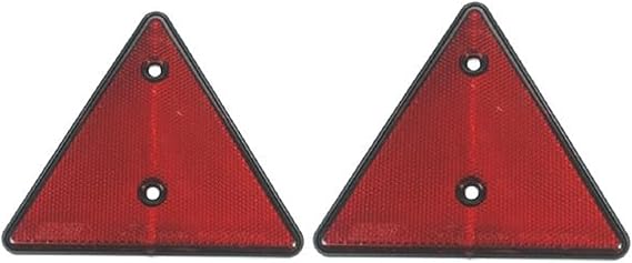 Red Triangle Reflector Set - ECE Trailer Caravan & Recovery Vehicle Safety Reflectors