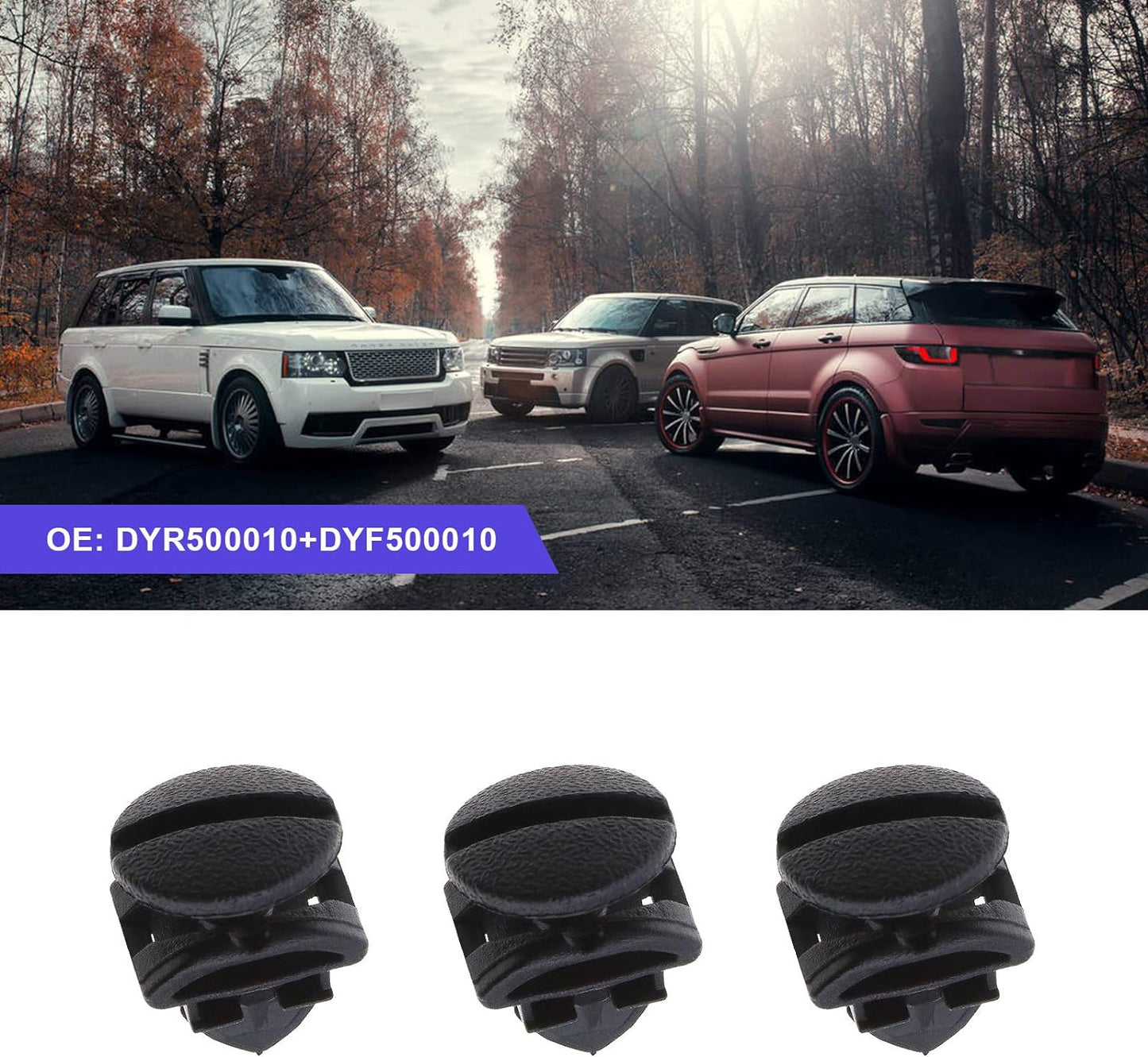Land Rover Range Rover Tow Cover Twist Bolt & Receiver Sets DYR500010 DYF500010