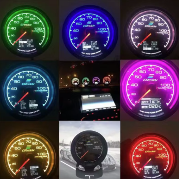 Turbo Boost & Vacuum Gauge  Complete Kit With Hardware – 7 Colour Illumination Digital Monitor 60mm