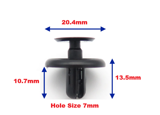 Toyota, Lexus, Peugeot & Citroen 7mm Push Fit Rivet - Wheel Arch & Undertray Trim Clip 9046707201