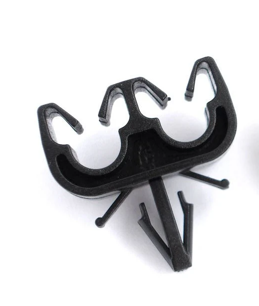 Twin Pipe & Cable Holding Clip - Brake, Fuel & Electrical Lines up to 7mm