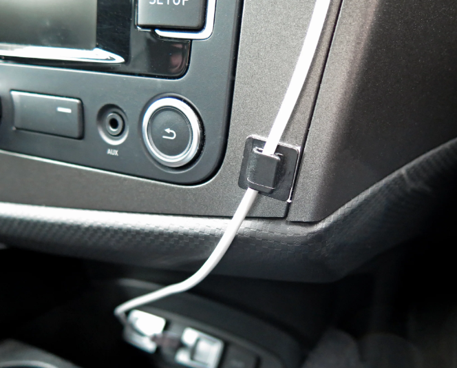 Black Self-Adhesive Cable & Wiring Clip Holder - Interior Trim Wire Retainer
