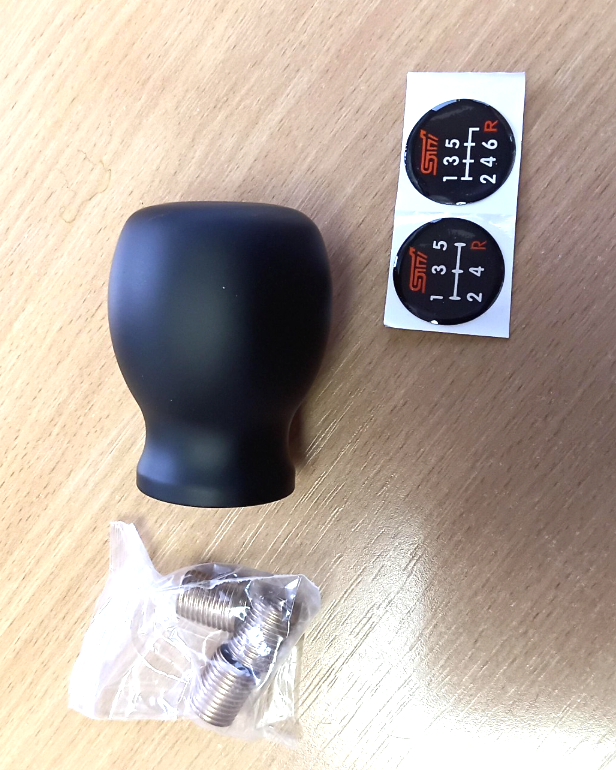 Black Subaru Impreza WRX STI Duracon Style Gear Knob 5 / 6 Speed R-Down Direct Fit