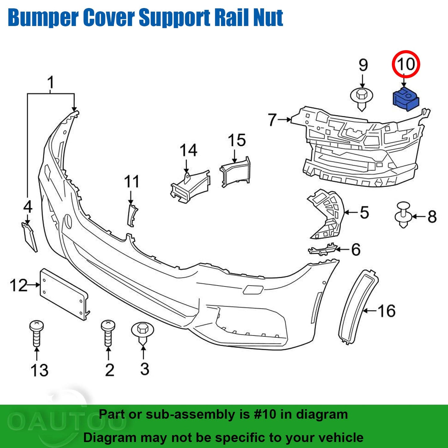 BMW & MINI Plastic Bodywork C-Clip Screw Grommet - 07147311312