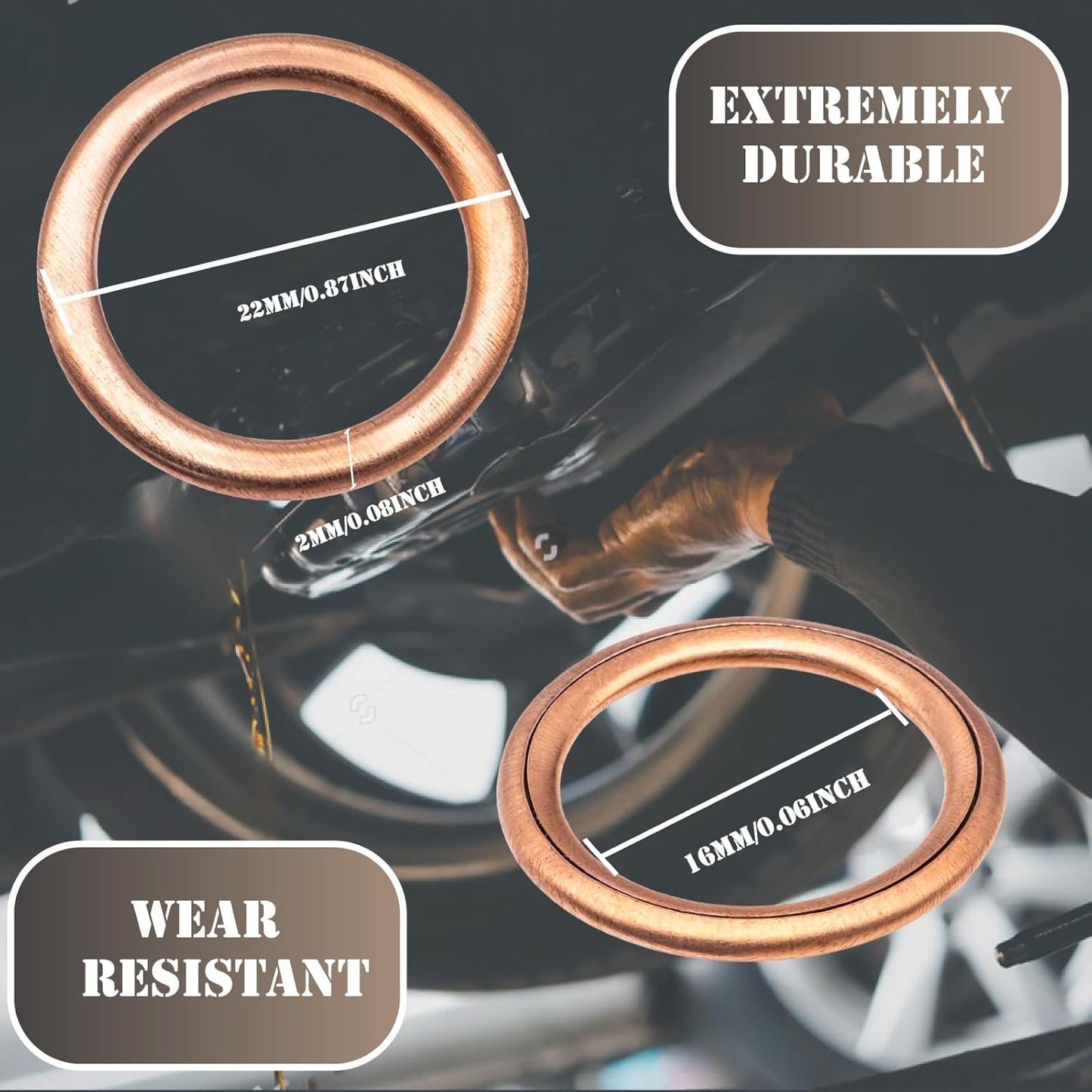 16mm Copper Oil Sump Plug Crush Washers – Renault Peugeot Citroën Nissan Dacia & More