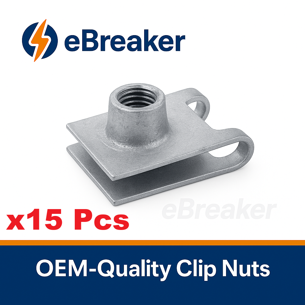 M6 Galvanised Spire Nut C-Clip - Underbody Shield & Trim Panel Fastener