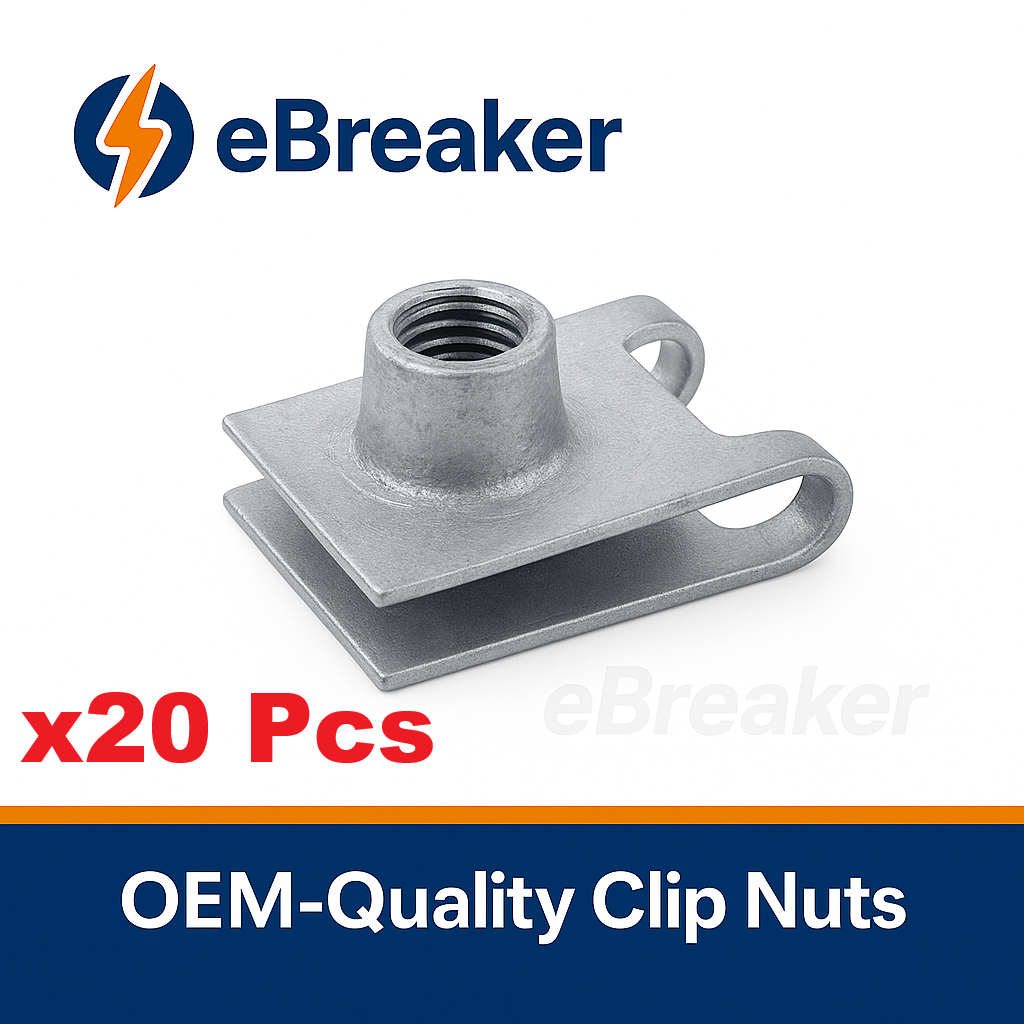 M6 Galvanised Spire Nut C-Clip - Underbody Shield & Trim Panel Fastener