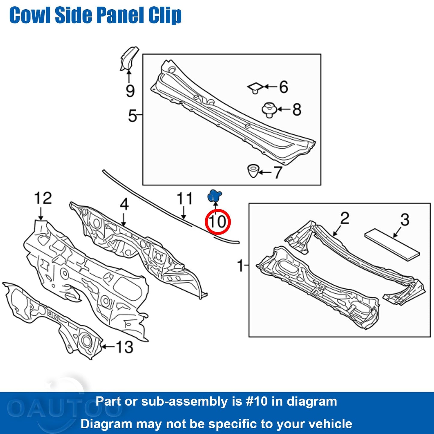 5mm Plastic Rivet Trim Clips Subaru BRZ WRX Forester