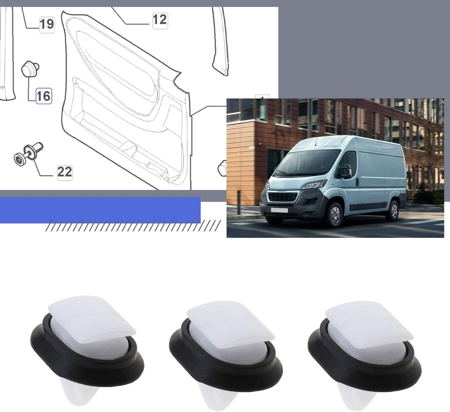 Citroen Peugeot Fiat Exterior Side Trim Clip 856543 71728806