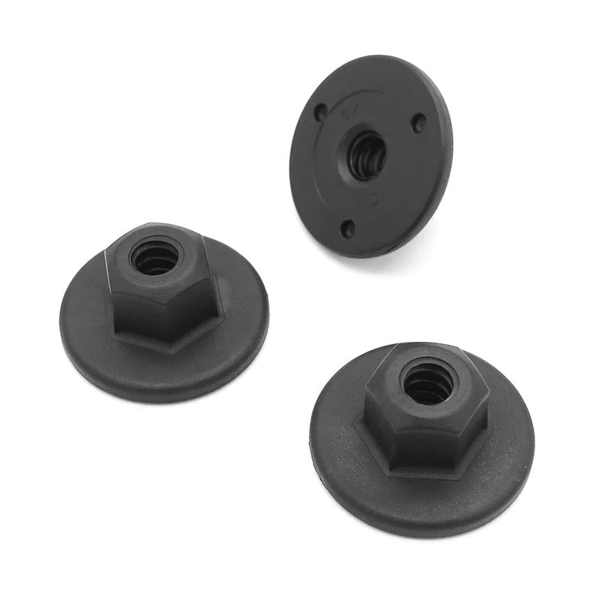 Écrous hexagonaux à embase en plastique noir pour automobile M5 x 0,8 - Hexagone de 11 mm, embase de 22 mm