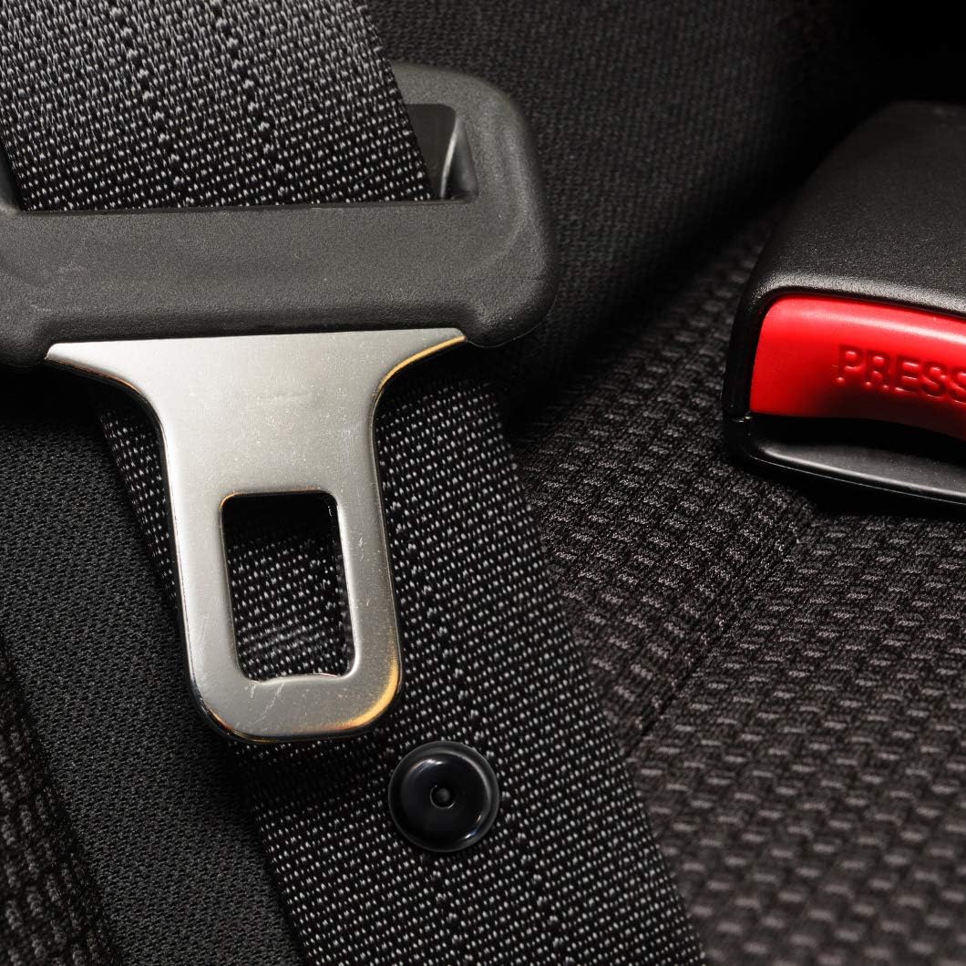 Universal Seat Belt Buckle Stopper Button - Black 5 Sets