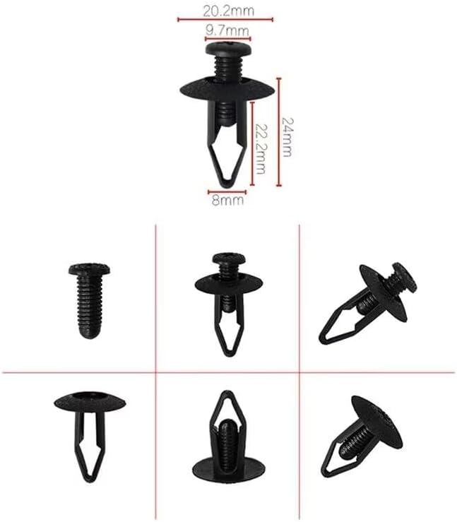 Mitsubishi, Nissan & Mazda 8mm Push Rivet - Bumper & Trim Panel Fastener MB406894
