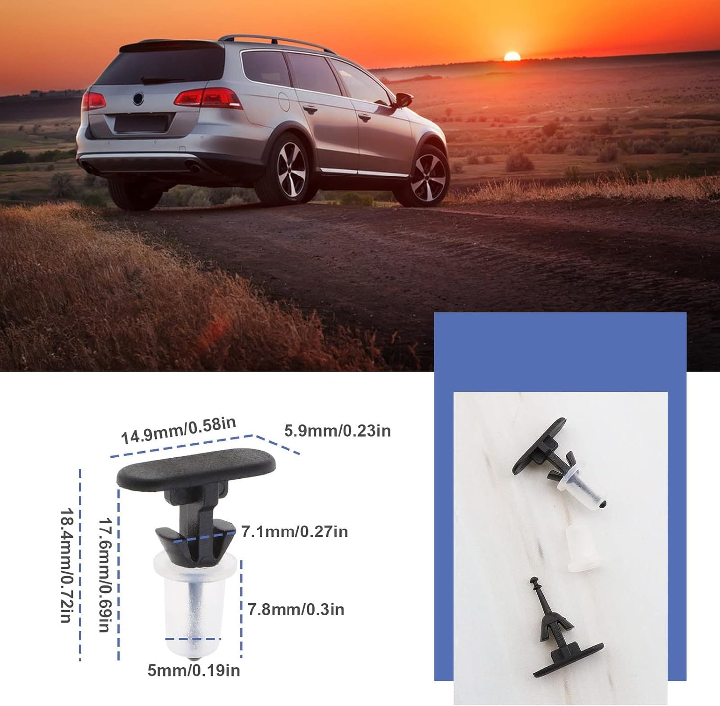 VW Group Weatherstrip & Door Seal Retaining Clip - 1H0837719