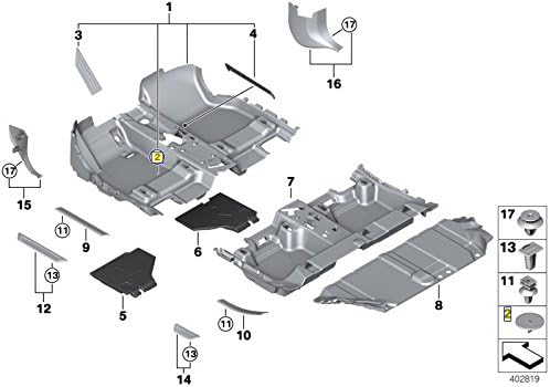 BMW MINI Floor Mat Twist Lock Clips 07149166609