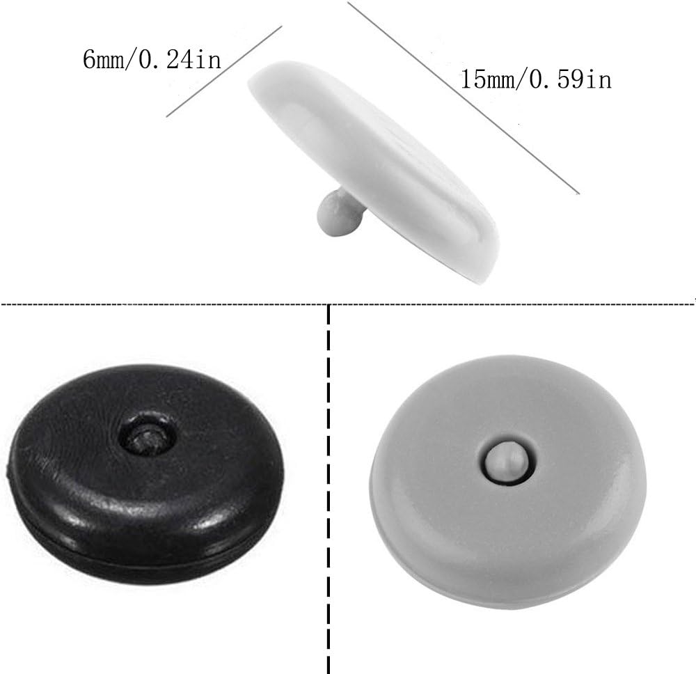 Universal Seat Belt Buckle Stopper Button - Black 5 Sets