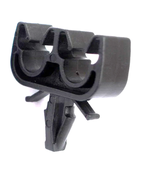 Twin Pipe & Cable Holding Clip - Brake, Fuel & Electrical Lines up to 7mm