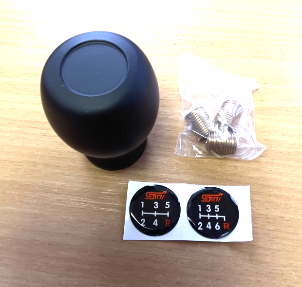 Black Subaru Impreza WRX STI Duracon Style Gear Knob 5 / 6 Speed R-Down Direct Fit