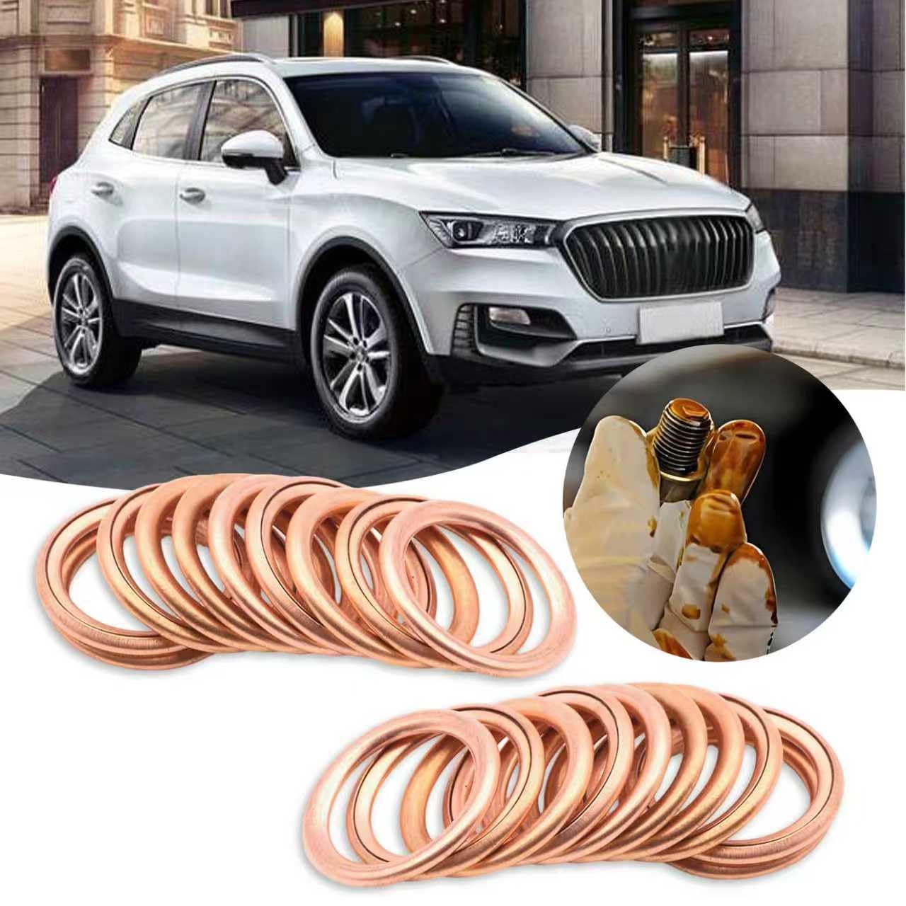 16mm Copper Oil Sump Plug Crush Washers – Renault Peugeot Citroën Nissan Dacia & More