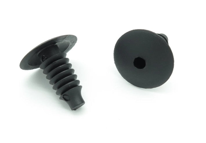 Universal 8mm Fat Fir Tree Push Fit Trim Clip - Black Panel Fastener