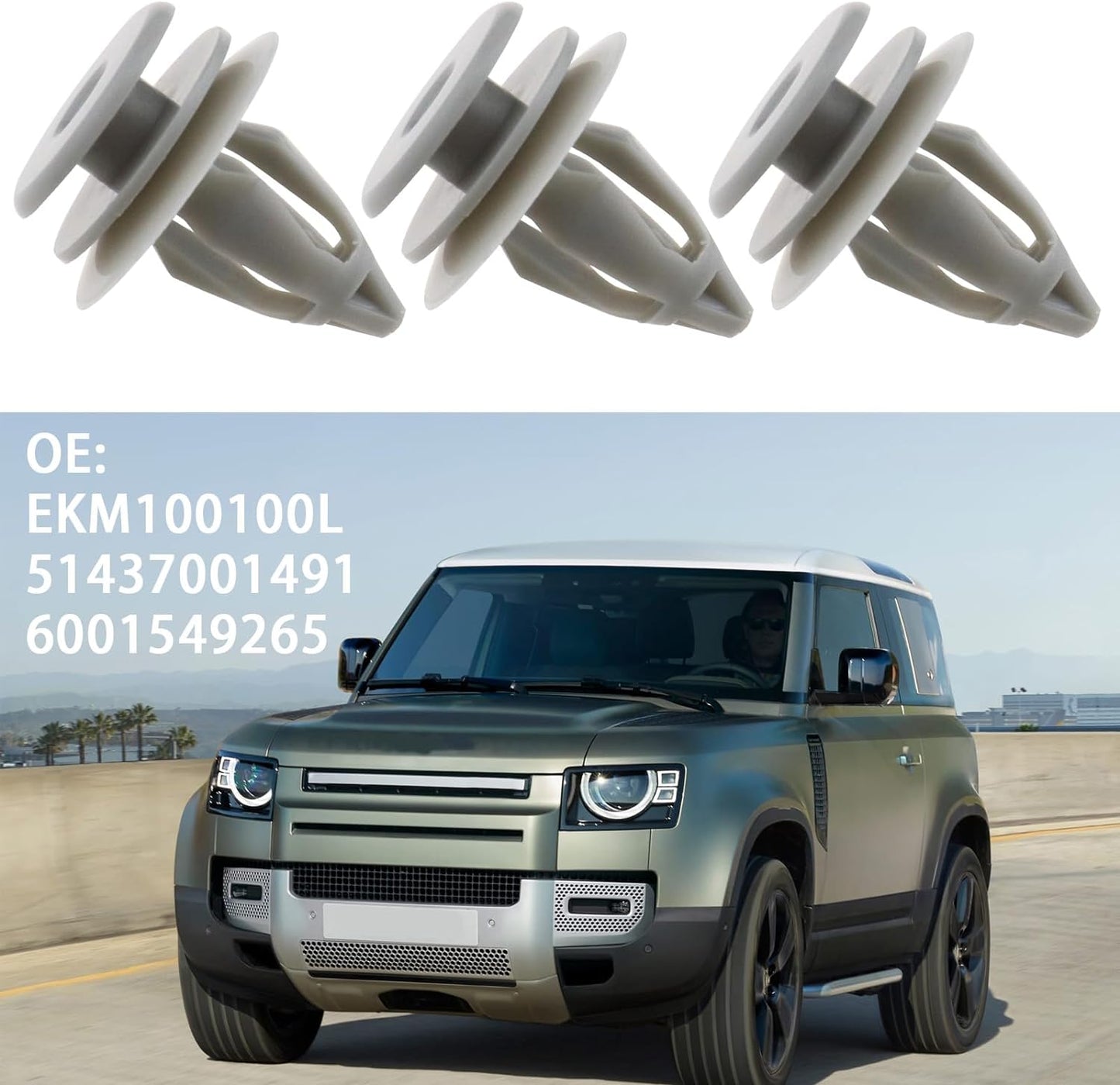 White Interior Trim Clips BMW MINI - 51437001491