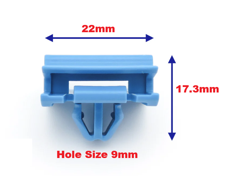 BMW Side Skirt Sill Trim Retainer Clip - Blue Plastic Mounting Clip