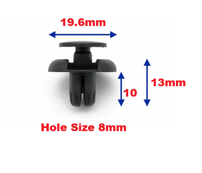 Bumper & Trim Fastener Clip 8mm Multi-Brand - W711712S300
