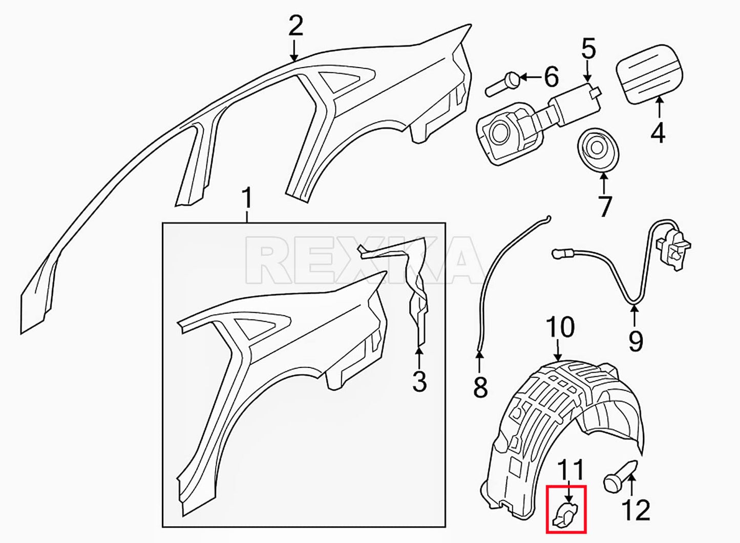 Audi & VW Wheel Arch Liner Fastener Washer 4F0825429A
