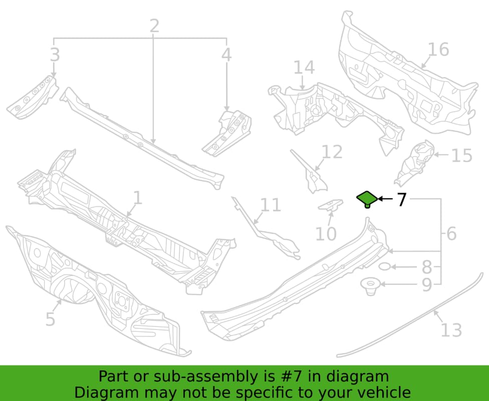 Subaru Windscreen Cowl Scuttle Panel Retainer Clips – Impreza Forester BRZ GT86 – 91486KJ010