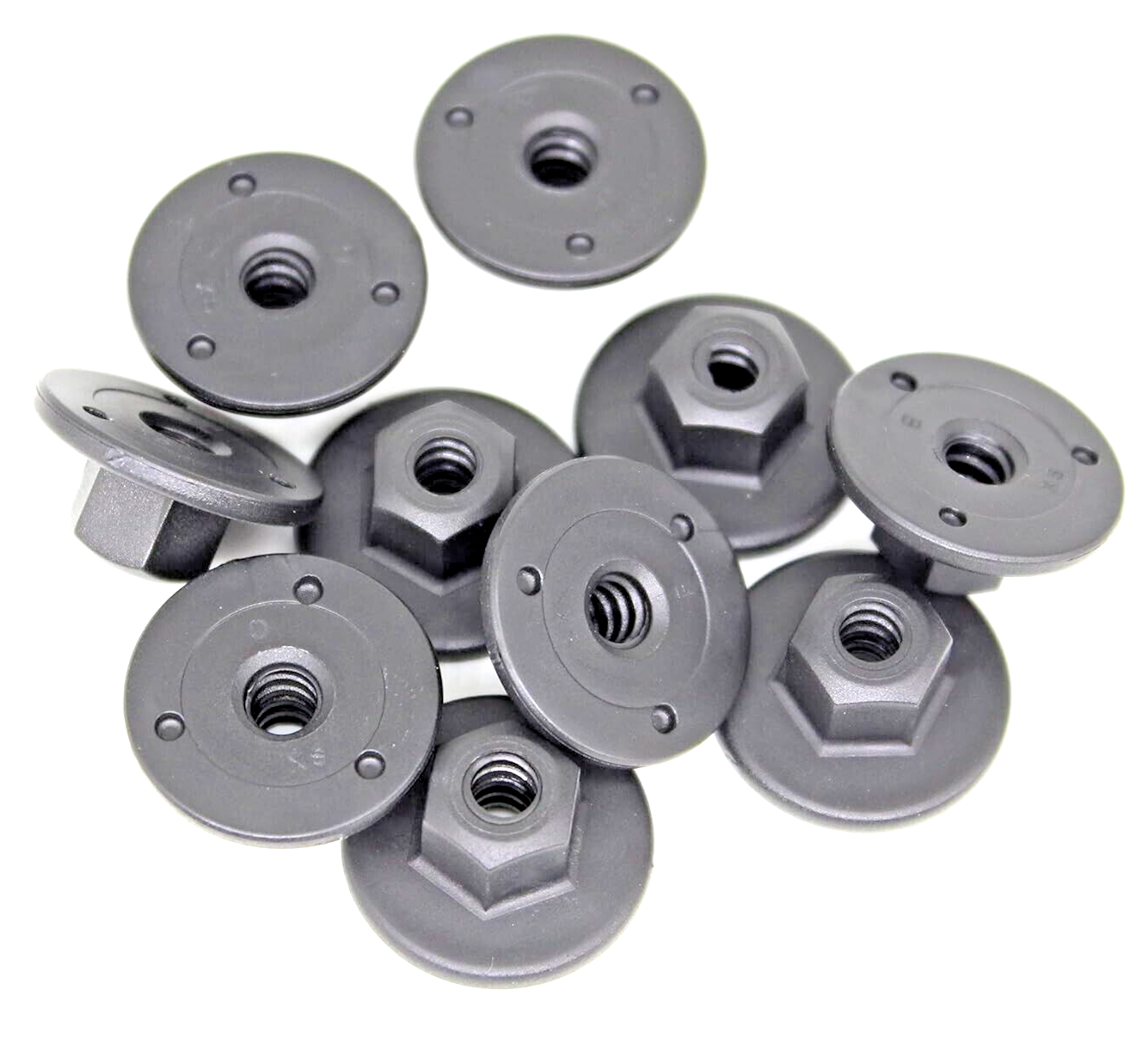 BMW MINI 10mm Hex Head Plastic Self-Threading Trim Fixing Nut Splash Gaurds 15pc10