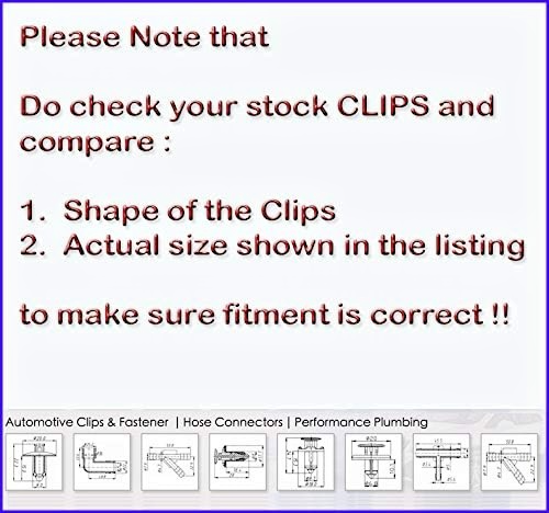 Push Fit Interior Trim Panel Clip Fasteners Black Button Head 4-5mm Hole - 20 Pc11