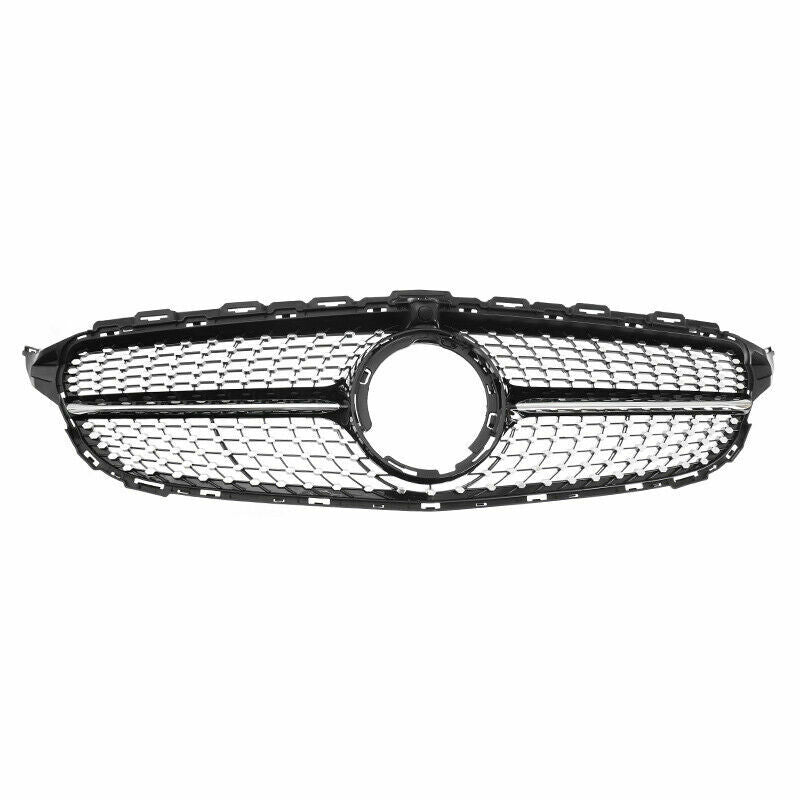 MERCEDES W205 C CLASS DIAMOND GRILLE AMG BLACK STYLE W205 2015-2018 GRILL6