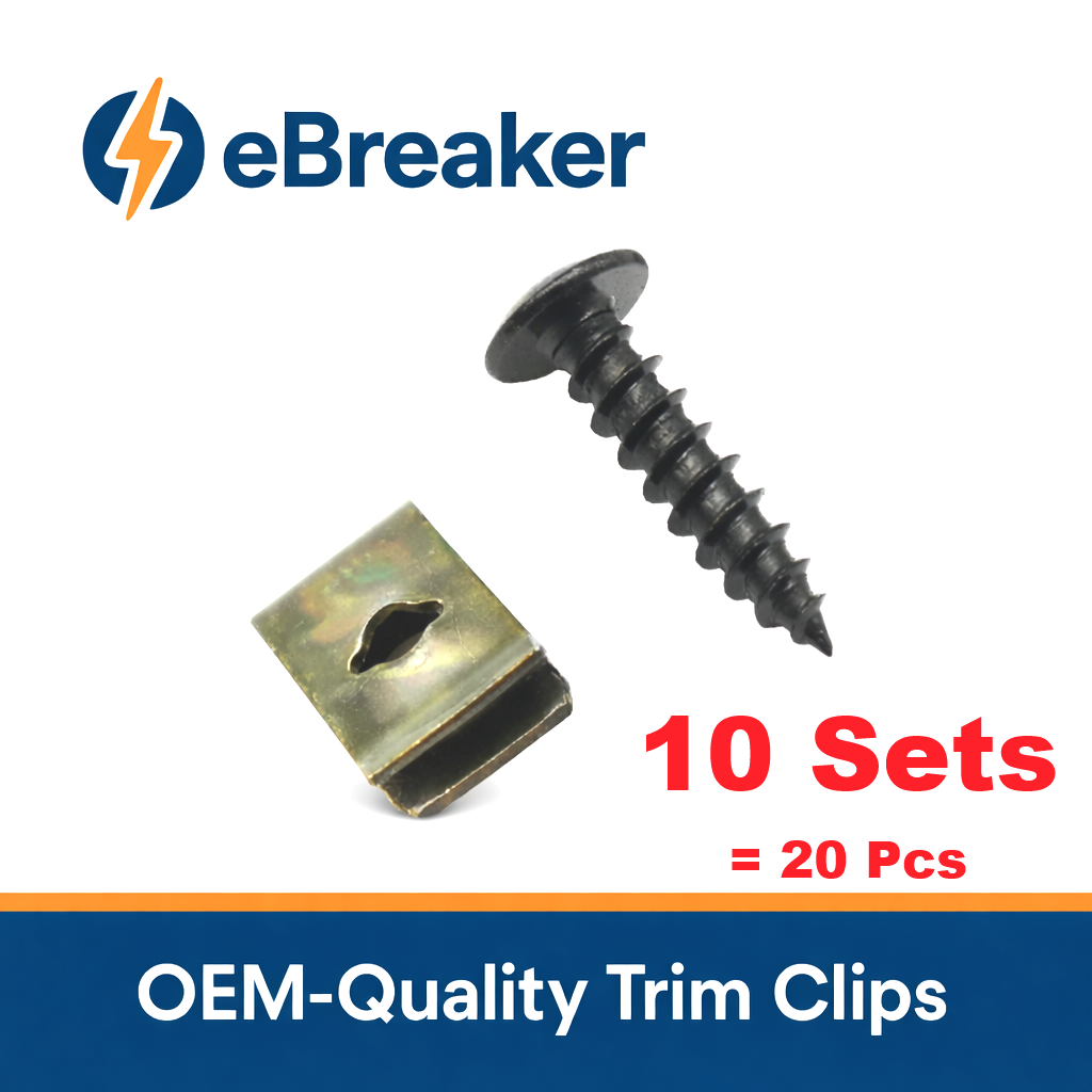 U Clip Speed Nut M4x20 Self Tapping Screws Undertray Splash Guard 10 Sets = 20pc0