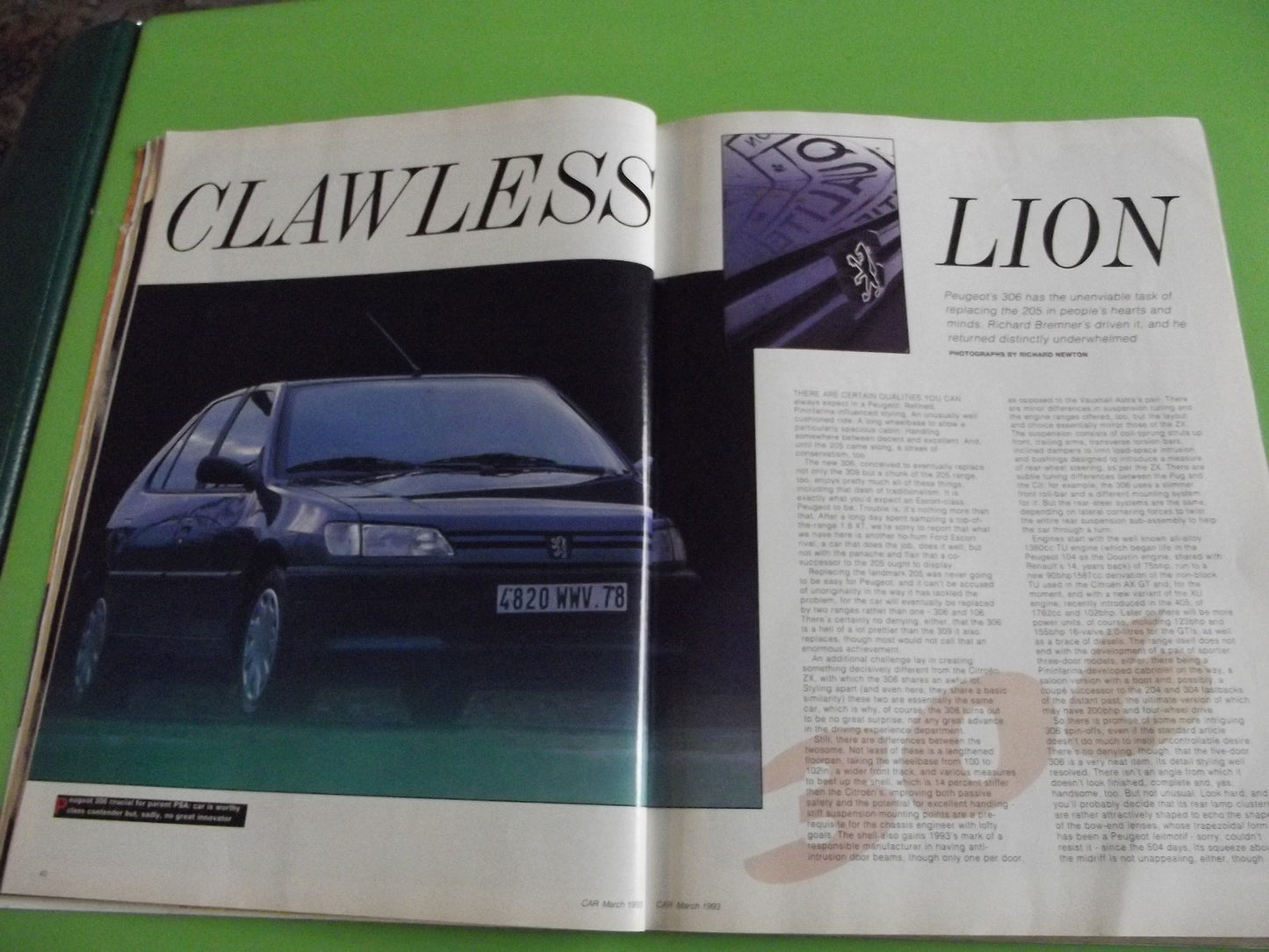 CAR MAGAZINE MARCH 1993 #c12