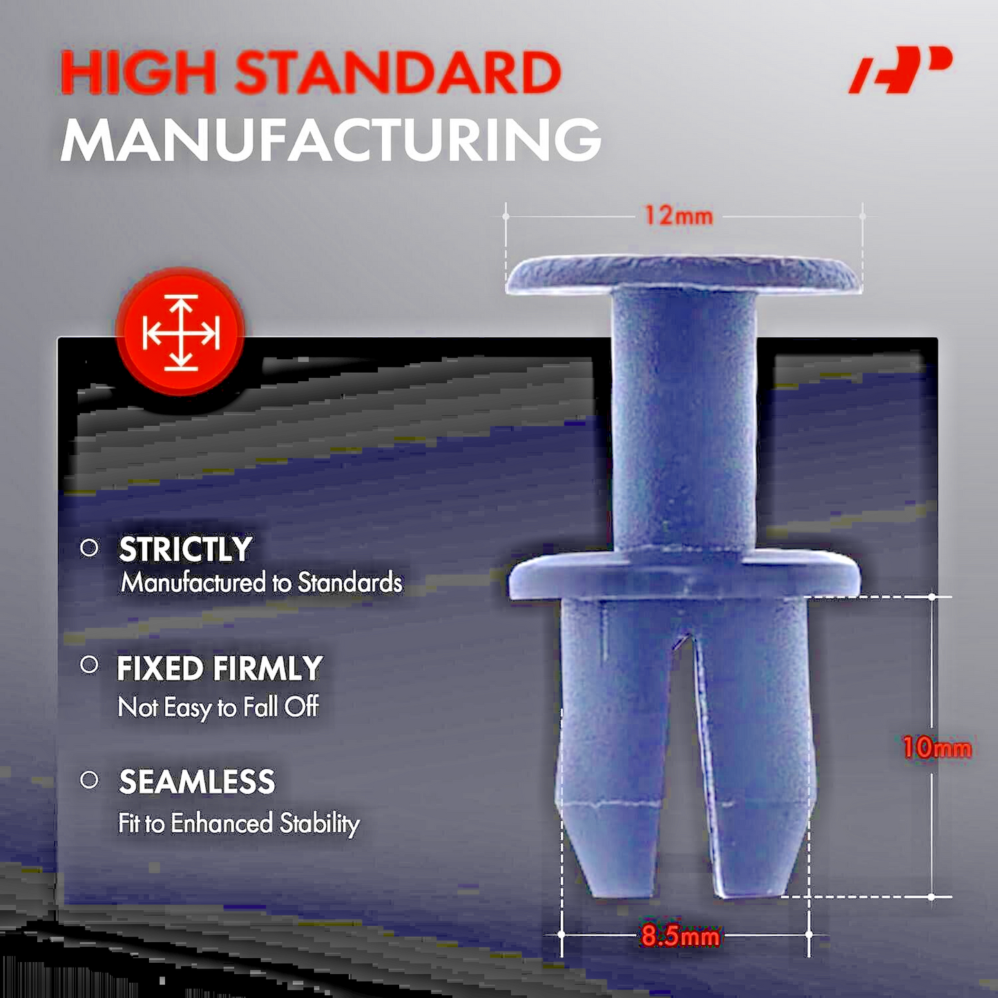 Mercedes Clips For Trim Body Panels Expanding Rivet Mounting Black Plastic - x202