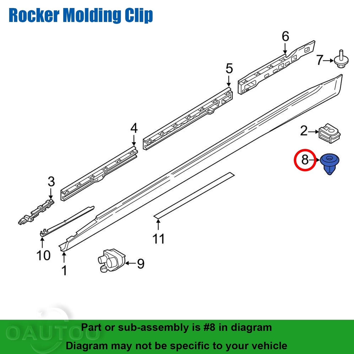 PORSCHE Bodywork Trim and Number Plate Fixing Grommet x10p 997 987 Macan Taycan.8
