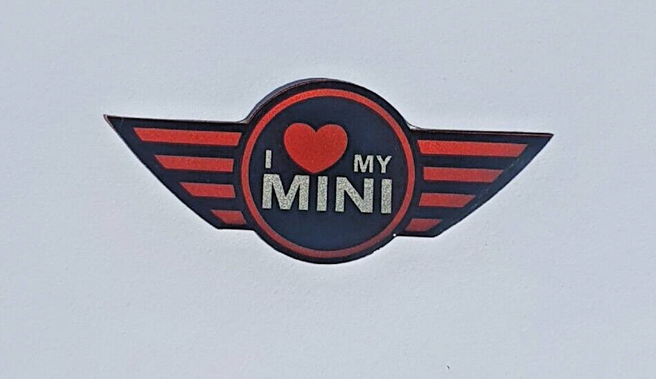 LOVE MY MINI COOPER Steering Wheel Badge Logo 3D Gel Gen 2 JCW R55 R56 R57 R583