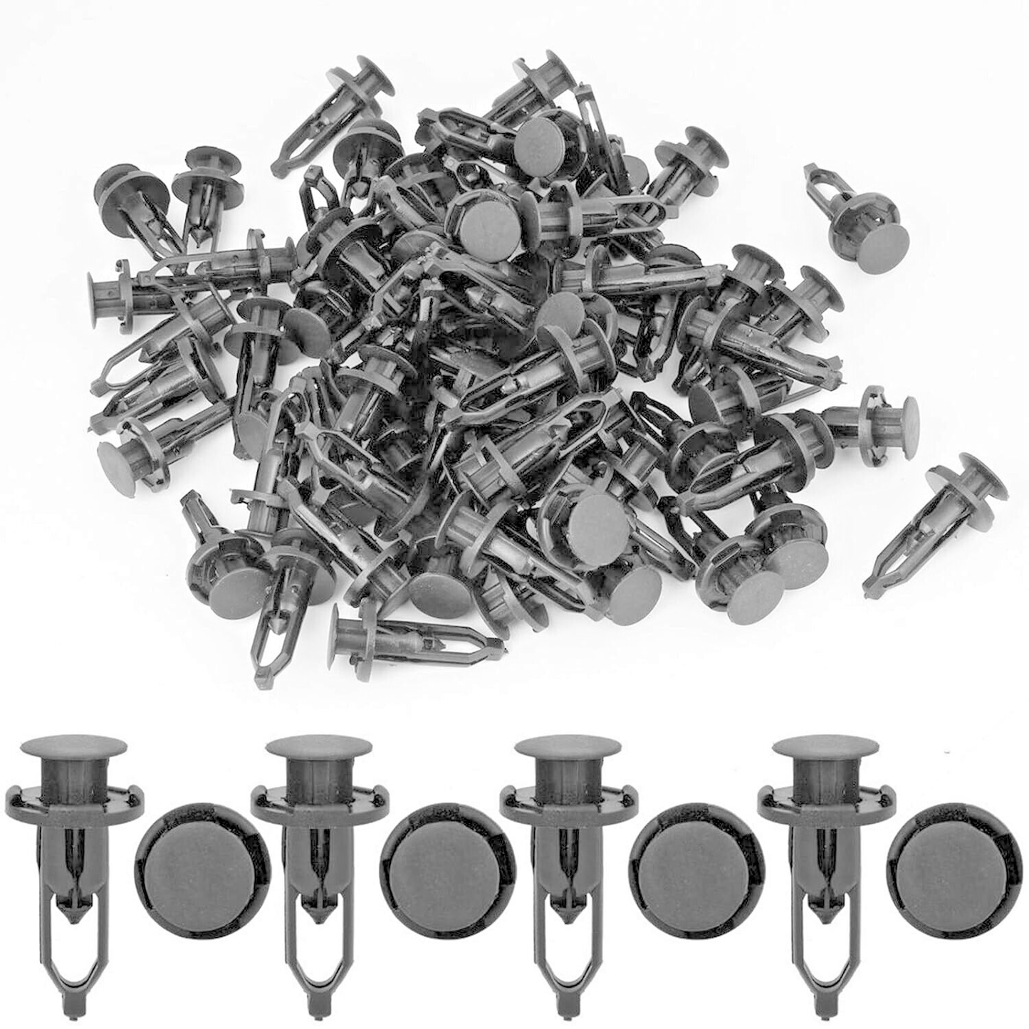 9mm Plastic Bumper & Trim Panel Rivet Clips For Toyota Peugeot Citroen 15 pcs9