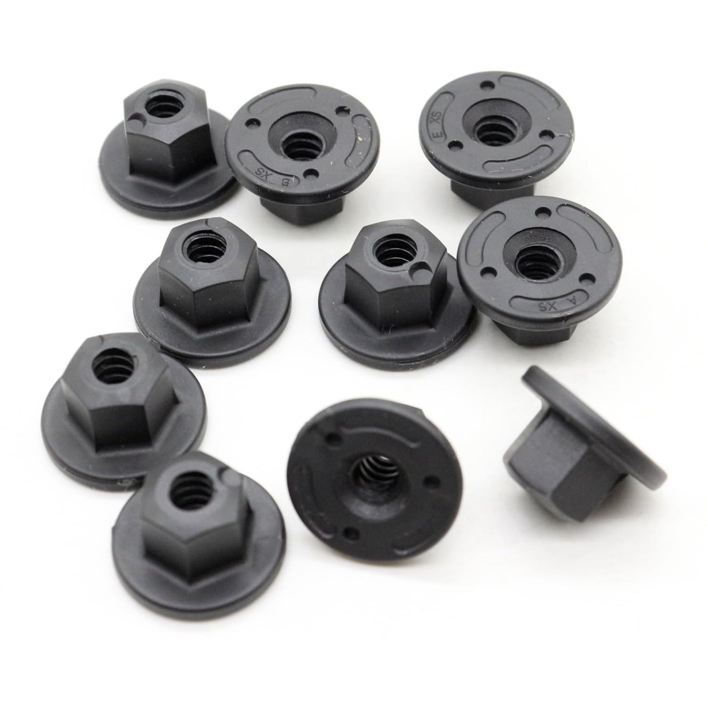 MINI Plastic Hex Nut Coarse Thread Fixing of Bodywork Trim Clip Panels - Pack 5.19