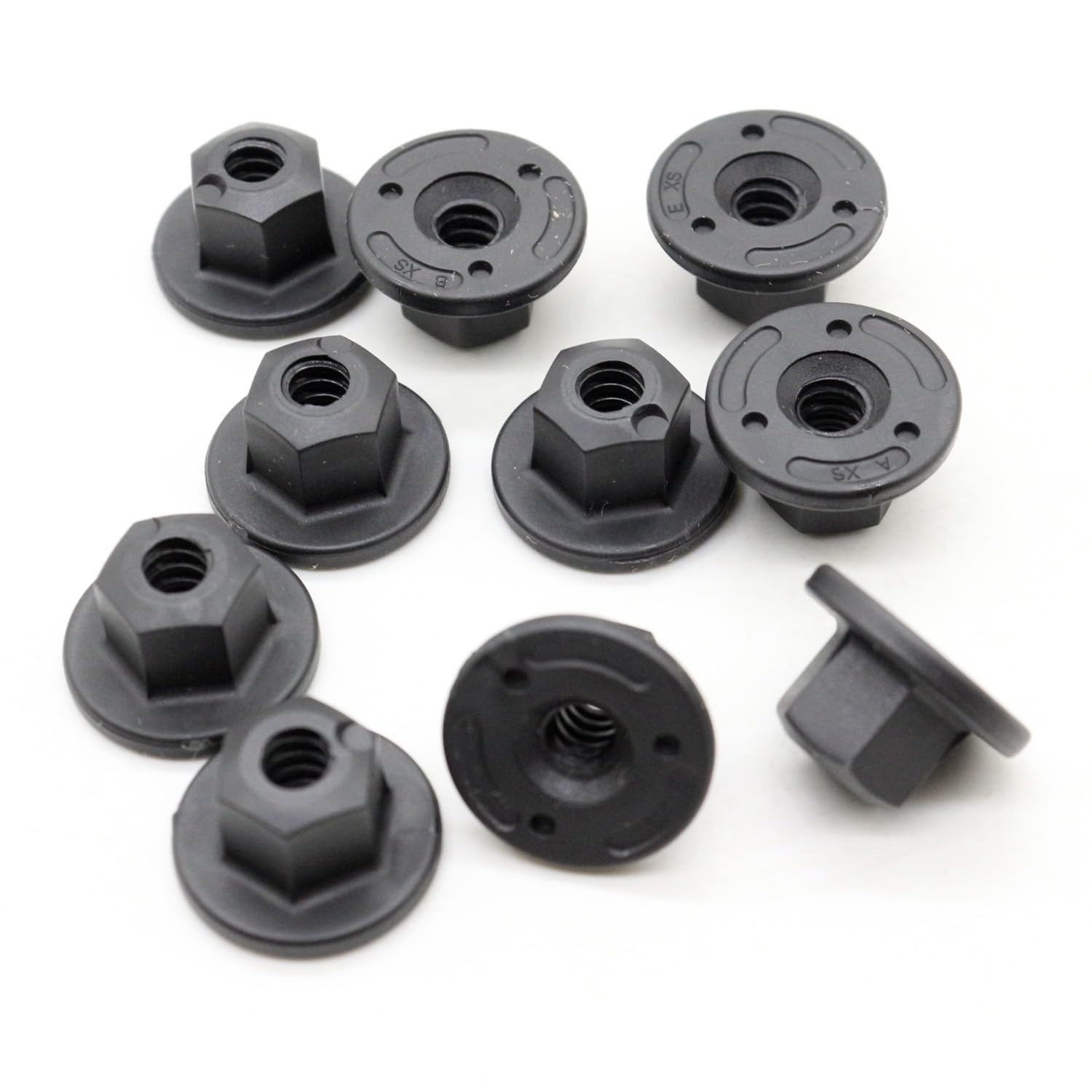 MINI Plastic Hex Nut Coarse Thread Fixing of Bodywork Trim Clip Panels - Pack 5.19