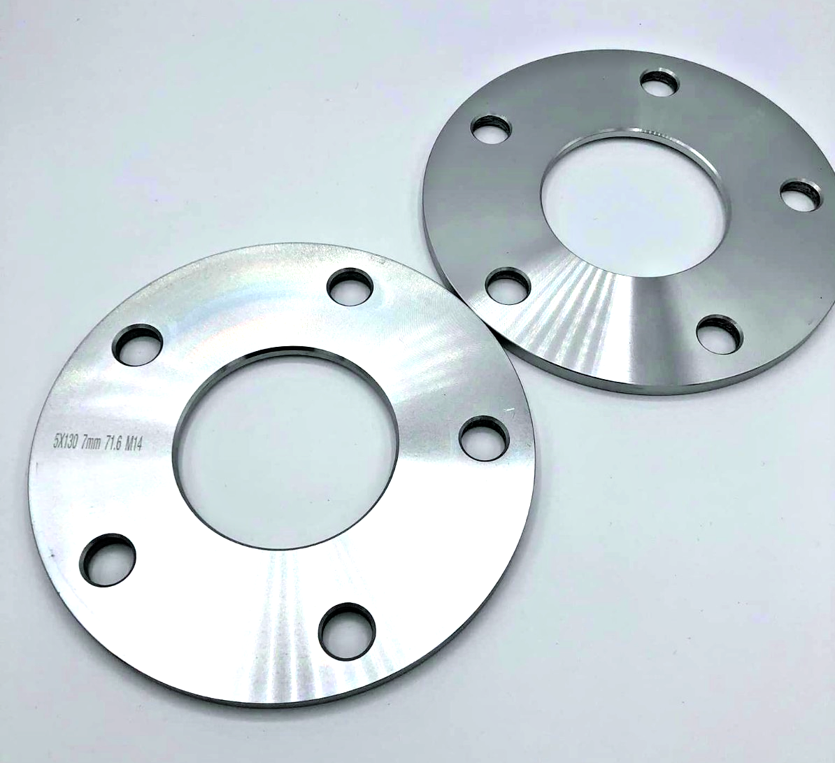 Silver Porsche Wheel Spacers 7mm 5x130 Kit with Extended O.E Bolts  HubCentric3