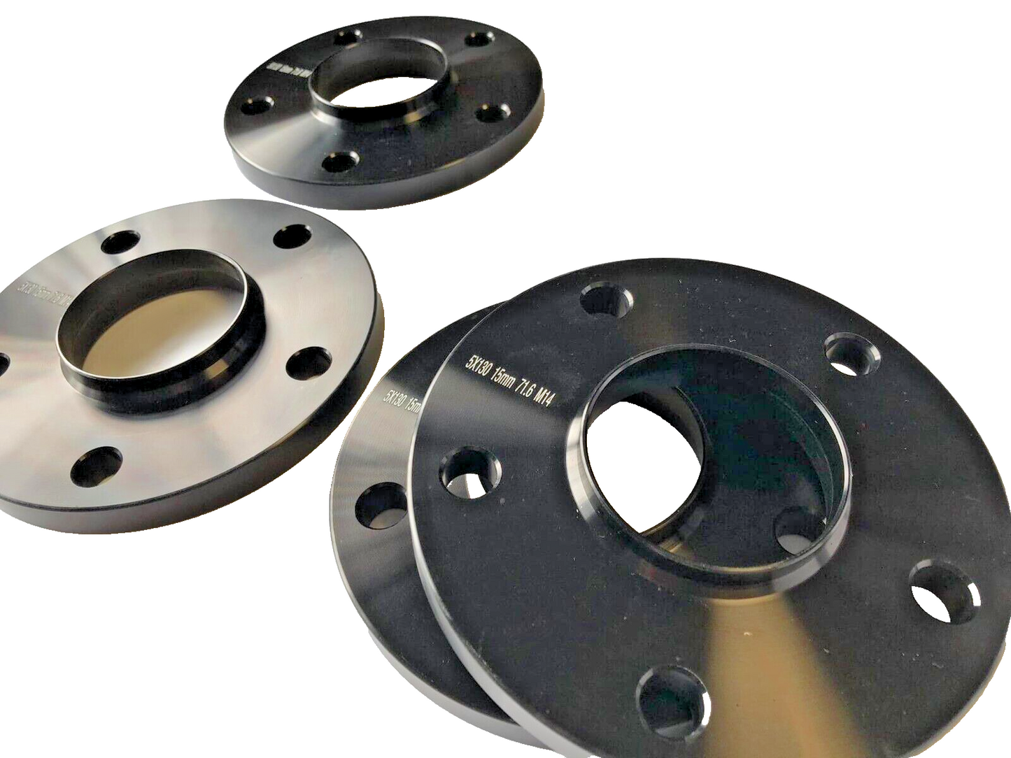 Porsche Wheel Spacers 15mm + Extended O.E Bolts Set Of 4 in Black 5x130 PSR9Line14