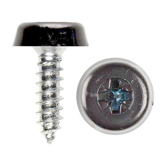 Number Plate Fixing Kit  Screws  - Plastic Cap Moulded Head Screws x42